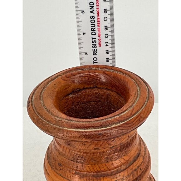 Vintage Handcrafted Wooden Candle Holder By Richard Summers 1983 Candle not incl - Picture 6 of 7
